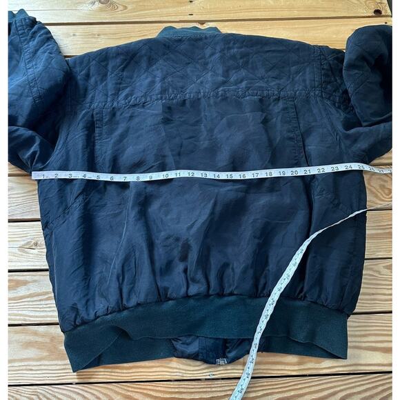 All Silks 100% Silk Jacket Size Large Men’s Black Full Zip - Picture 8 of 9